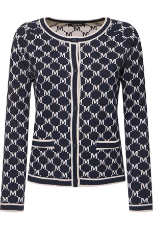 Max Mara Tivoli Knit Jacquard Logo Cardigan