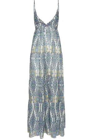 Etro Printed Cotton & Silk Long Dress