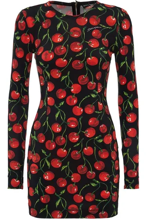 Dolce & Gabbana Cherry Print Jersey Mini Dress
