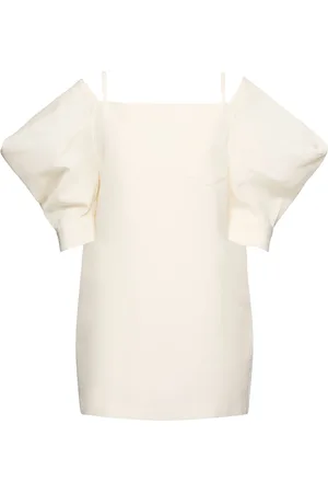 SACAI Cotton & Silk Poplin Mini Dress