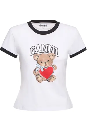 Ganni Bear Small Jersey T-shirt