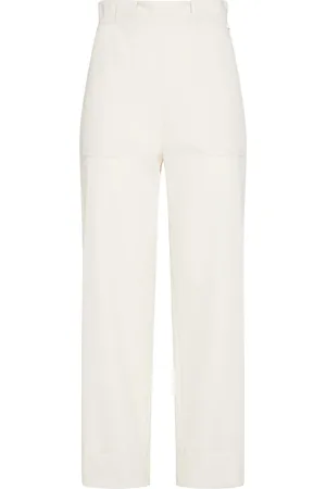 Max Mara Palio Cotton Twill Cropped Pants