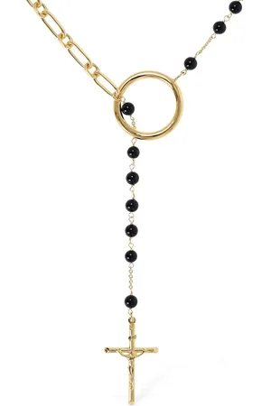 Dolce & Gabbana Sphere & Cross Pendant Long Necklace