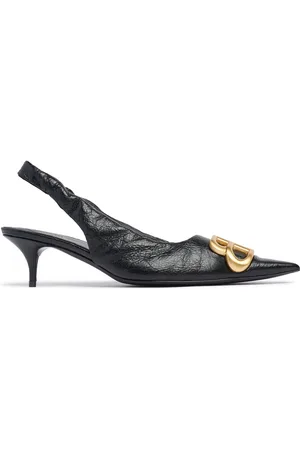 Balenciaga 50mm Monaco Leather Slingback Pumps