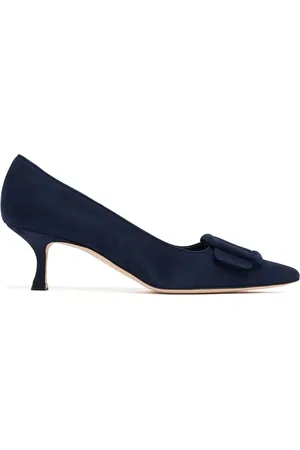Manolo Blahnik 50mm Maysale Suede Pumps