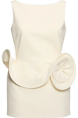 MAGDA BUTRYM Crepe Mini Dress W/ Roses