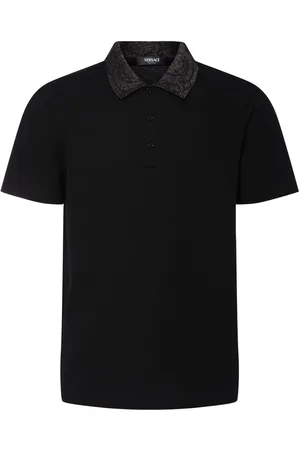 VERSACE Baroque Embroidery Cotton Piquet Polo