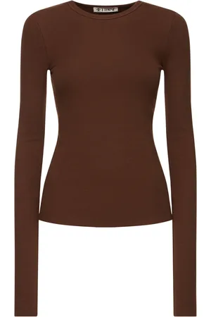 ÉTERNE Fitted Long Sleeve Jersey Top