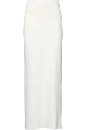 Brunello Cucinelli Fluid Linen Blend Twill Long Skirt