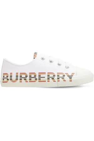 Burberry Icon Stripe Logo Cotton Lace-up Sneakers