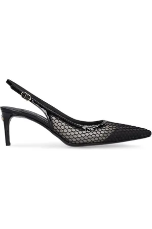 Dolce & Gabbana 60mm Leather & Mesh Slingback Pumps