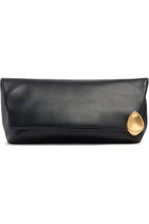 Jil Sander Jewel Soft Leather Clutch