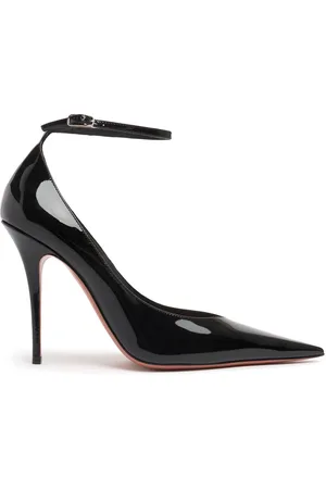 Amina Muaddi 105mm Anok Patent Leather Pumps
