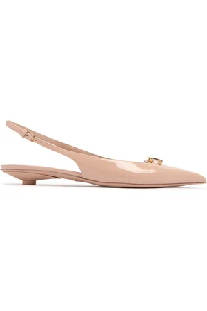 VALENTINO GARAVANI 20mm Vlogo Patent Leather Slingbacks