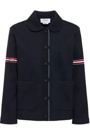 Thom Browne Bonded Cotton Blend Knit Jacket