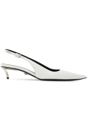 VERSACE 40mm Leather Slingback Pumps
