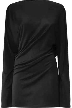 Jacquemus La Robe Croisiere Draped L/s Short Dress