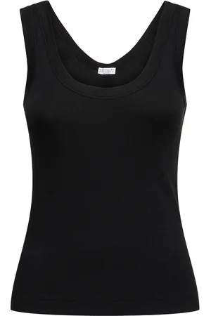 Brunello Cucinelli Ribbed Jersey Tank Top