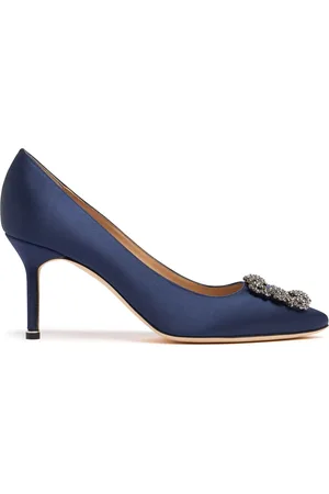 Manolo Blahnik 70mm Hangisi Satin Pumps