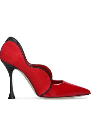 Manolo Blahnik 105mm Hamaki Leather Pumps