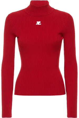 Courrèges Knit Viscose Blend Logo Jumper