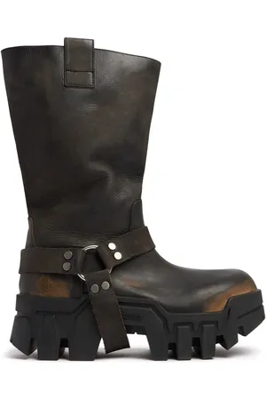 Balenciaga Bulldozer Leather Harness Boots