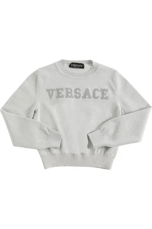 VERSACE Embroidered Logo Cotton Sweater