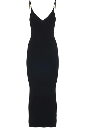 VERSACE Stretch Viscose Knit Midi Dress