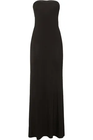 Reformation Athens Stretch Knit Long Strapless Dress