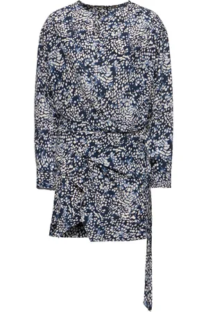 Isabel Marant Habla Printed Stretch Silk Mini Dress