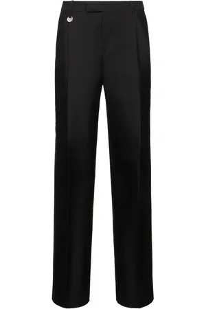 Burberry Tailored Wool & Silk Wide Pants