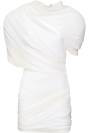 Jacquemus La Robe Castagna Draped Satin Dress