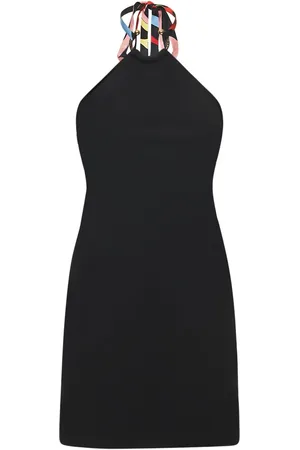 Puccini Crepe Mini Halter Dress