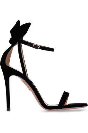 Aquazzura 105mm Bow Tie Suede Sandals