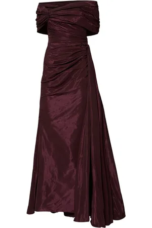 Zuhair Murad Off-shoulder Draped Faille Long Dress
