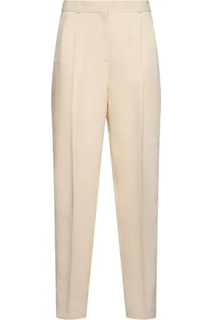Totême Pleated Viscose & Poly Straight Pants