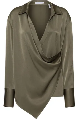 Helmut Lang Satin Wrap Shirt
