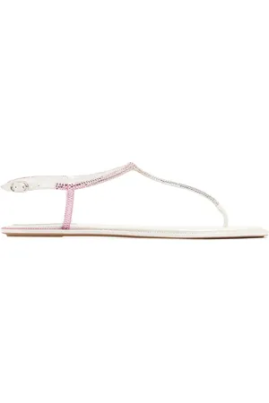 RENE CAOVILLA 10mm Diana Satin Thong Sandals