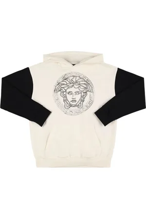 VERSACE Printed Cotton Sweatshirt Hoodie