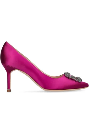 Manolo Blahnik 70mm Hangisi Satin Pumps