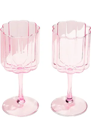 Fazeek Set Of 2 Wave Wine Glasses
