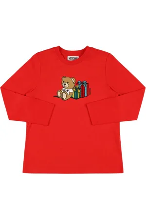 Moschino Printed Cotton Jersey Longsleeve T-shirt