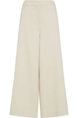 Max Mara Disco Cotton Drill Wide Pants