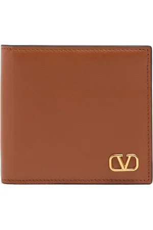 VALENTINO GARAVANI Metal Logo Leather Billfold Wallet