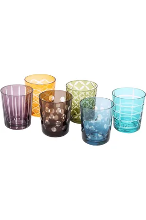 POLSPOTTEN Set Of 6 Cutting Water Glasses