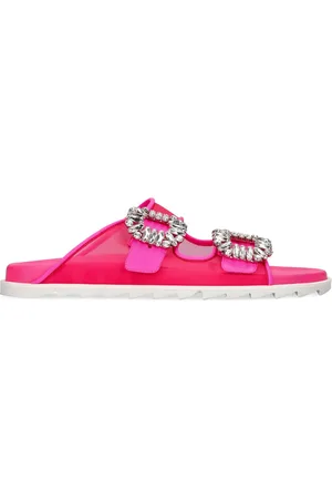 Roger Vivier 10mm Slidy Viv Mesh Slide Sandals