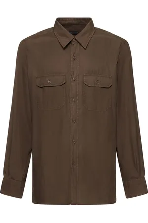 Tom Ford Fluid Light Twill Military Shirt