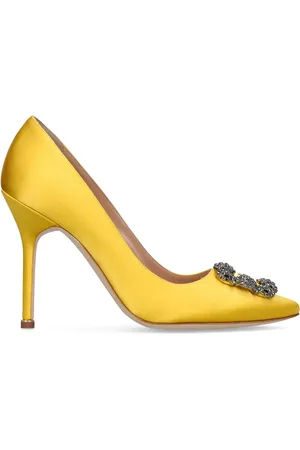 Manolo Blahnik 105mm Hangisi Satin Pumps