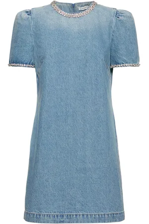 ZIMMERMANN Crush Embellished Denim Mini Dress