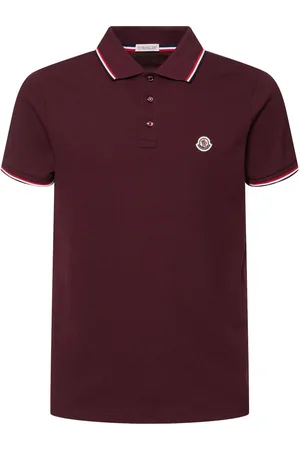 Moncler Tricolour-trimmed Cotton Piquet Polo